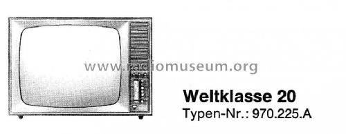 Weltklasse 20 970.225.A Ch= Uni17; Nordmende, (ID = 943971) Télévision
