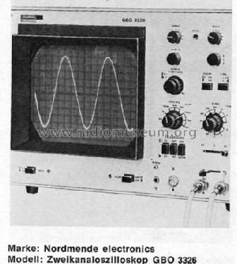 Zweikanaloszilloskop GBO-3326; Nordmende, (ID = 877071) Equipment