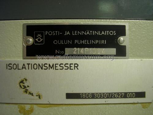 Isolationsmesser 1806 30301/2627 010; NORMA Messtechnik (ID = 1134300) Equipment