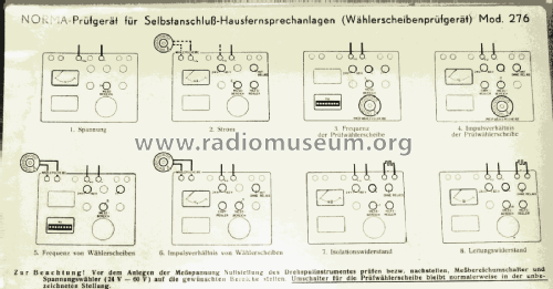 Prüfgerät für Selbstanschluss-Hausfernsprechanlagen, Wählerscheibenprüfgerät 276; NORMA Messtechnik (ID = 2722421) Equipment