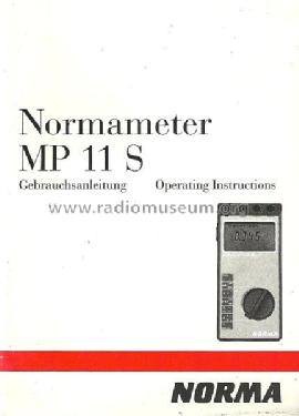 Normameter MP 11 S; NORMA Messtechnik (ID = 1580322) Equipment