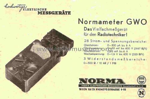 Normameter GWO; NORMA Messtechnik (ID = 701981) Ausrüstung