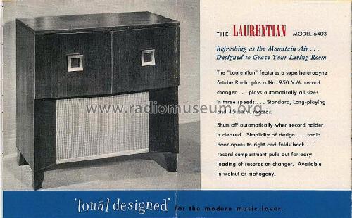 Laurentian 6403; Northern Electric Co (ID = 575739) Radio