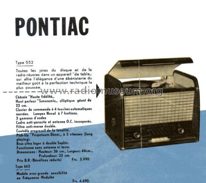 Radio-Phono 552; Novak also Pontiac; (ID = 1902738) Radio