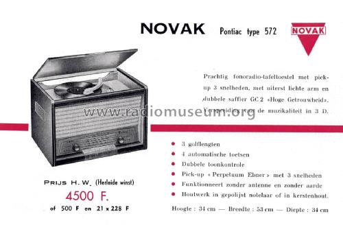 Radio-Phono 572; Novak also Pontiac; (ID = 1902830) Radio