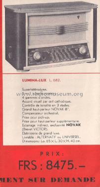 Lumina Lux L682A; Novak also Pontiac; (ID = 1904324) Radio