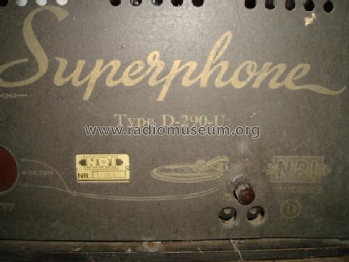 Superphone D-290-U; NRI - Nordisk Radio (ID = 1696961) Radio