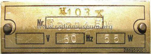 H103X; NSF Nederlandsche (ID = 1040212) Radio