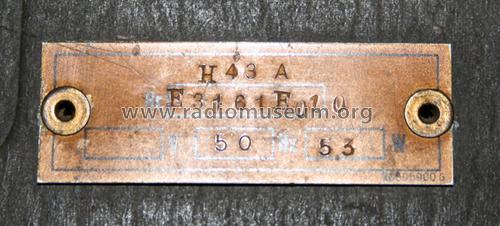 H43A, H43A -20; NSF Nederlandsche (ID = 1041883) Radio