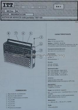 Tiny 4 gammes d'ondes 109; Océanic, ITT Océanic (ID = 1134216) Radio