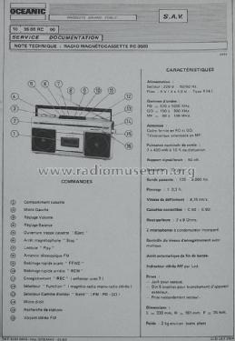 Radio Magnètocassette RC 3500; Océanic, ITT Océanic (ID = 1175841) Radio