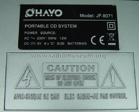 Portable CD System JF-8071; OHAYO, Guangzhou Lei (ID = 1773351) R-Player