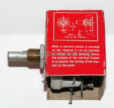 Rheostat - Potentiometer No. 0145 Series A; Ohmite Manufacturing (ID = 2224258) Radio part