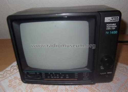12 cm S/W Portable Fernsehgerät TV-1400; Okano Marke (ID = 1663803) Television