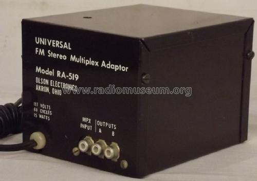 Universal FM Stereo Multiplex Adaptor RA-519; Olson Radio (ID = 1425338) mod-past25