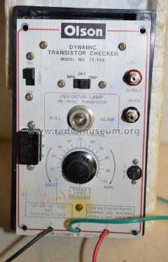 Dynamic Transistor Checker TE-199; Olson Radio (ID = 1884093) Equipment