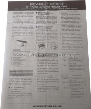 D System - Voice Actuator DVA 1; Olympus Co.; Tokyo (ID = 1739174) Misc