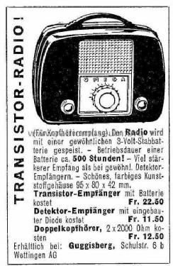 OMEGA-Detektor-Transistor-Empfänger-Anlage 8KMT; Omega; Trossingen, (ID = 475825) Radio