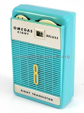 De Luxe Eight Transistor 8 ; Omegas; brand? where (ID = 2292443) Radio