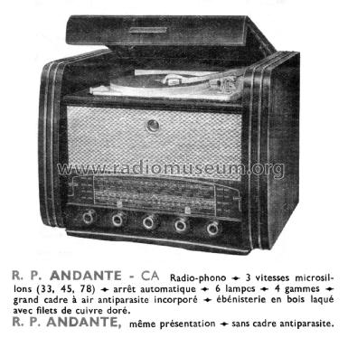RP Andante-CA ; Ondax; Paris (ID = 1994776) Radio