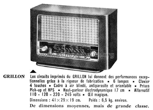 Grillon ; Ondia Le Matériel; (ID = 1992757) Radio