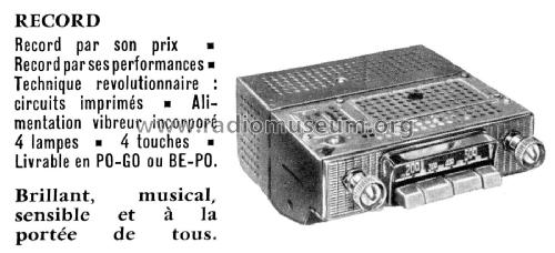 Record ; Ondia Le Matériel; (ID = 1992761) Car Radio