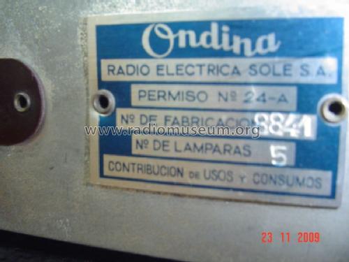 R-125; Ondina Radio (ID = 1497471) Radio