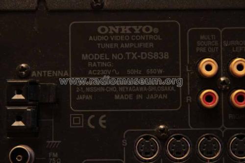 AV ControlTuner Amplifier TX-DS838 Integra; Onkyo, Osaka Denki (ID = 1572494) Radio