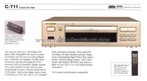 Compact Disc Player C-711; Onkyo, Osaka Denki (ID = 1913468) R-Player