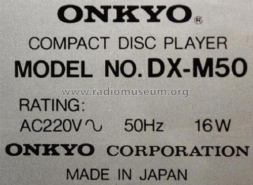 Compact Disc Player DX-M50; Onkyo, Osaka Denki (ID = 1811722) R-Player