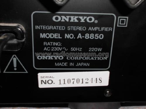 Integra Stereo Amplifier A-8850; Onkyo, Osaka Denki (ID = 1496240) Ampl/Mixer