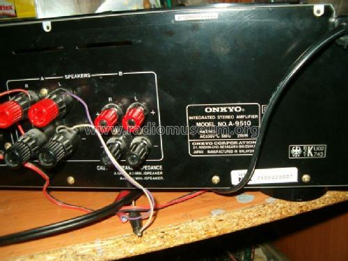 Integrated Stereo Amplifier A-9510; Onkyo, Osaka Denki (ID = 1801763) Ampl/Mixer