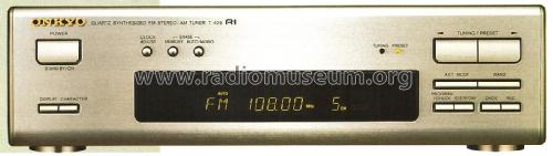 Quartz Synthesized FM Stereo/AM Tuner T-409; Onkyo, Osaka Denki (ID = 1972324) Radio