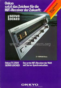 Servo Locked Stereo Receiver TX-2500; Onkyo, Osaka Denki (ID = 1522264) Radio