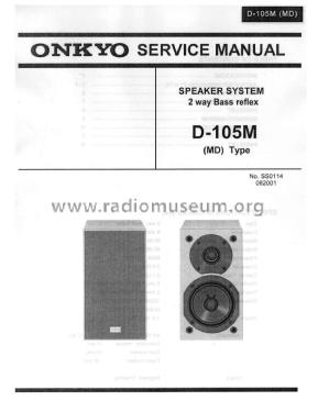 Speaker System D-105M; Onkyo, Osaka Denki (ID = 1989961) Speaker-P