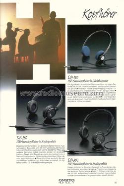 Stereo Headphone DP-280; Onkyo, Osaka Denki (ID = 1816346) Speaker-P