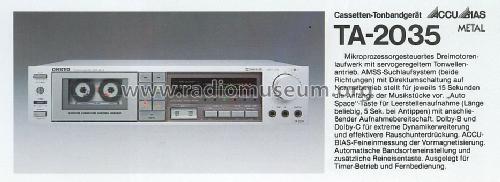 Stereo Cassette Tape Deck TA-2035; Onkyo, Osaka Denki (ID = 589294) Reg-Riprod