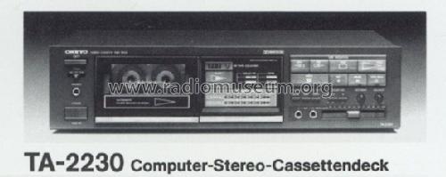 Stereo Cassette Tape Deck TA-2230; Onkyo, Osaka Denki (ID = 663287) Sonido-V