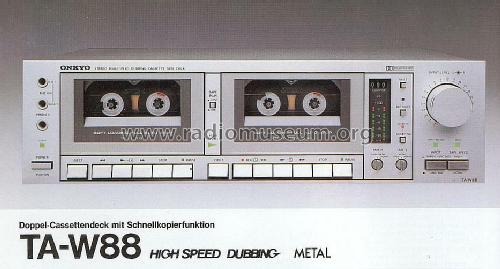 Stereo High Speed Dubbing Cassette Tape Deck TA-W88; Onkyo, Osaka Denki (ID = 589880) R-Player