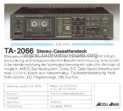 Stereo Cassette Tape Deck TA-2066; Onkyo, Osaka Denki (ID = 661476) R-Player