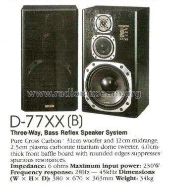 Three-Way Bass Reflex Speaker System D-77XX; Onkyo, Osaka Denki (ID = 1896445) Parlante