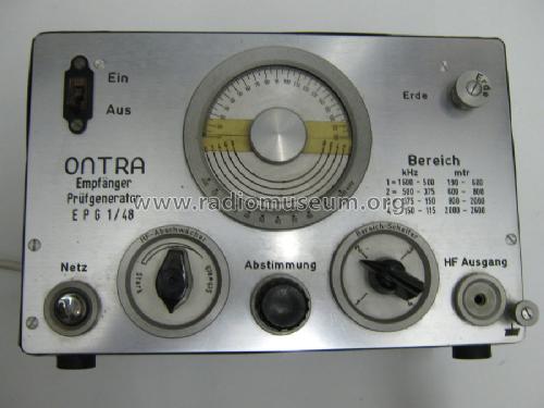 Empfänger-Prüfgenerator EPG I ; Ontra - Werkstätten; (ID = 653947) Equipment