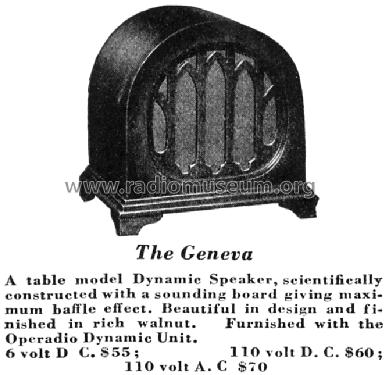 Geneva ; Operadio Corp.; St. (ID = 1360206) Speaker-P