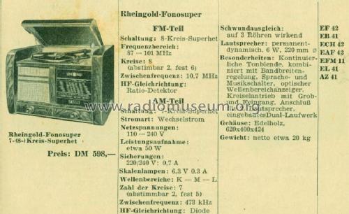Rheingold Phono; Opta-Spezial siehe (ID = 511439) Radio