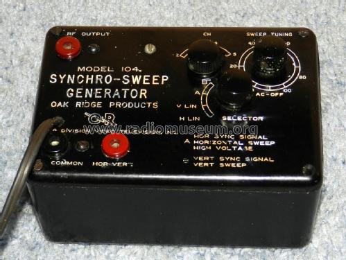 Synchro-Sweep Generator 104; OR - Oak Ridge (ID = 2736873) Equipment