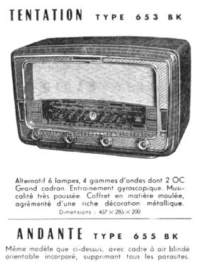 Andante 655BK; ORA, Oradyne, Gérard (ID = 1418474) Radio