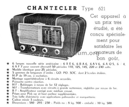 Chantecler 621; ORA, Oradyne, Gérard (ID = 1417936) Radio