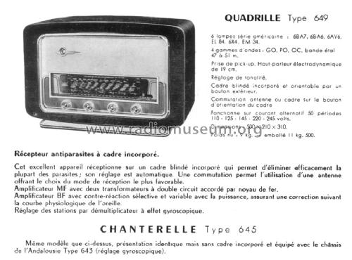 Chanterelle 645; ORA, Oradyne, Gérard (ID = 1417996) Radio