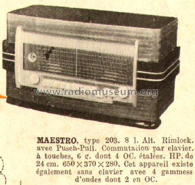 Maestro 203; ORA, Oradyne, Gérard (ID = 538753) Radio