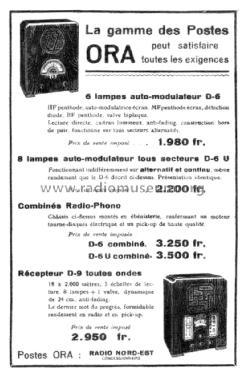 Combiné D6; ORA, Oradyne, Gérard (ID = 2327054) Radio